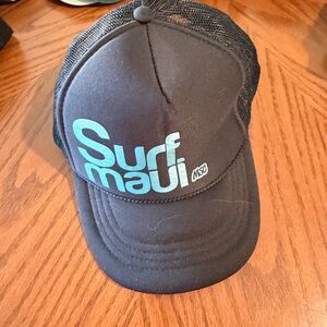 OTTO Surf Maui Black Mesh Trucker Hat